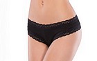 Cotton panty with scallop lace trim